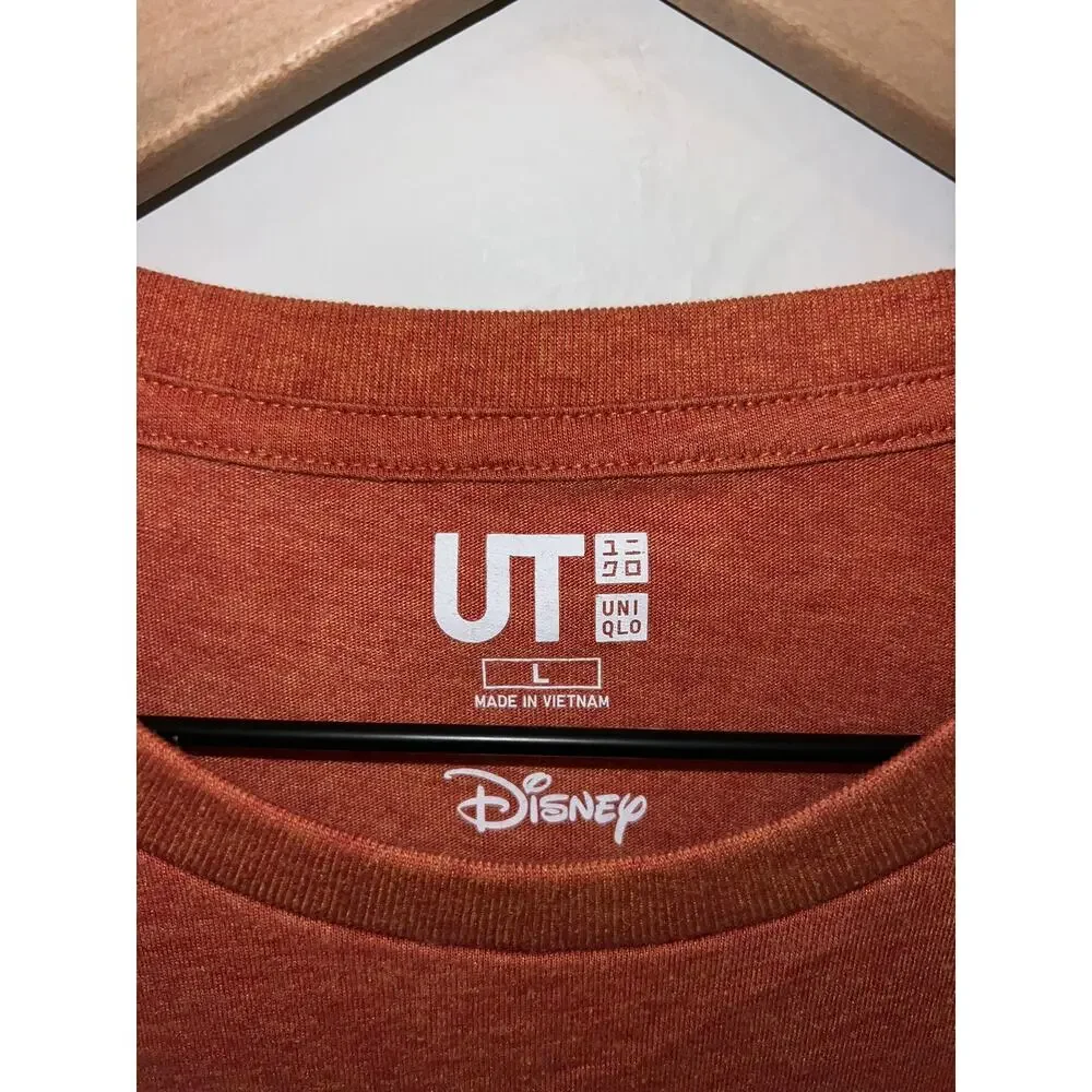 Disney Uniqlo Mickey Mouse Shirt Red Graphic T-Shirt Tee L Large